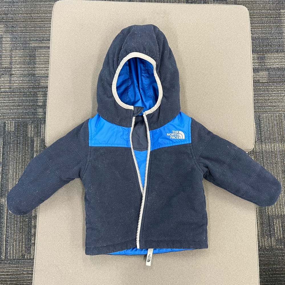 North Face toddler boy reversible jacket, 18 months. No size tag.